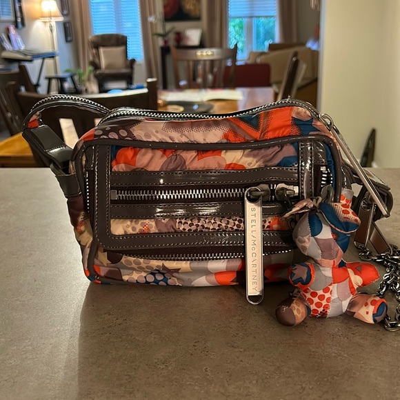 Stella McCartney Handbags - Stella McCartney X LeSportsac nylon shoulder bag with bunny keychain